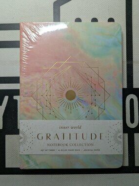 Inner World Gratitude Notebook Collection Set of Three 6in x 8.5in 64 pages each